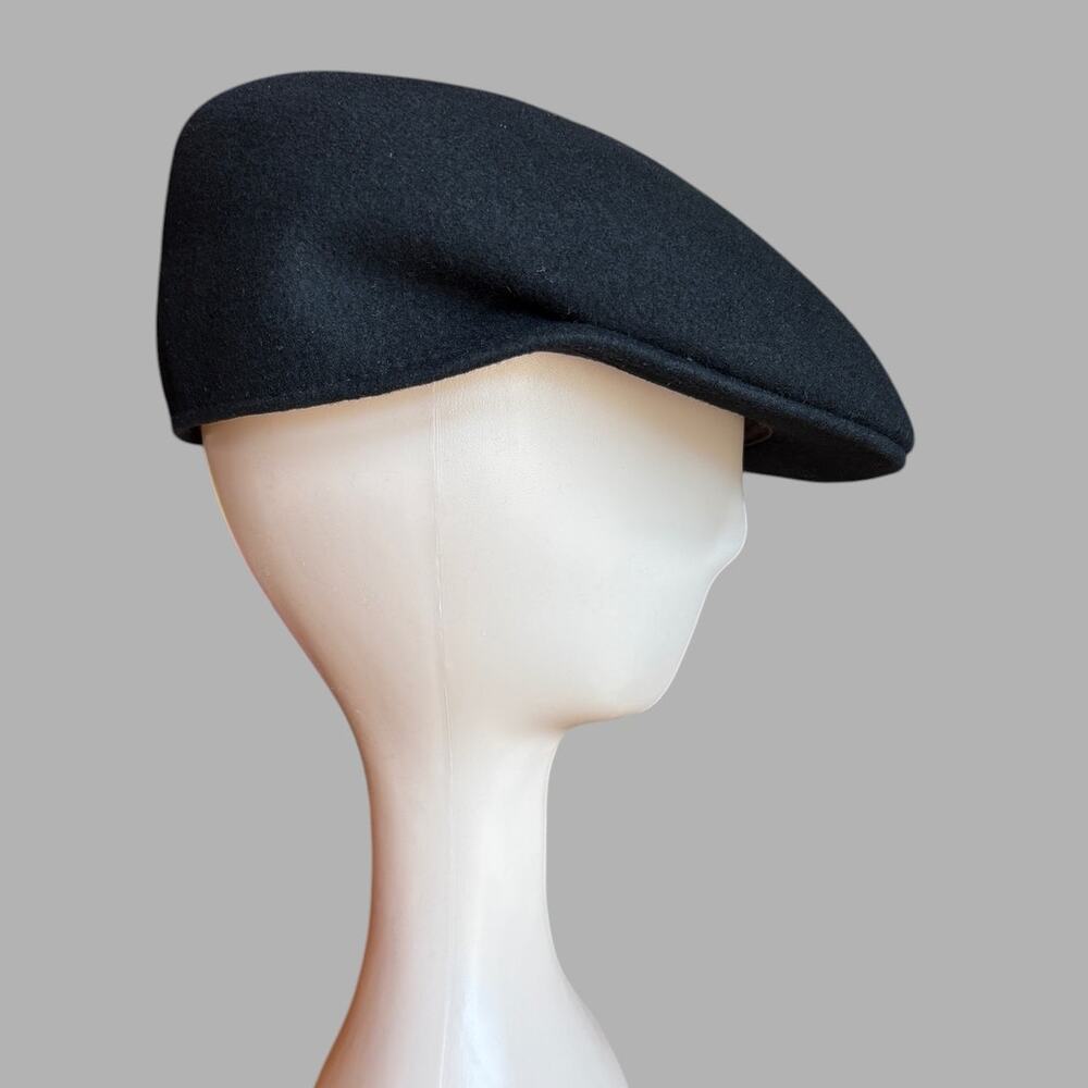Scala Black Wool Ascot / Cuffley / Driving Cap Classic Heritage Traditional sz L